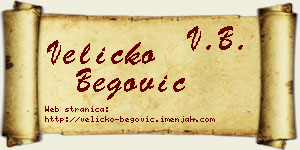 Veličko Begović vizit kartica